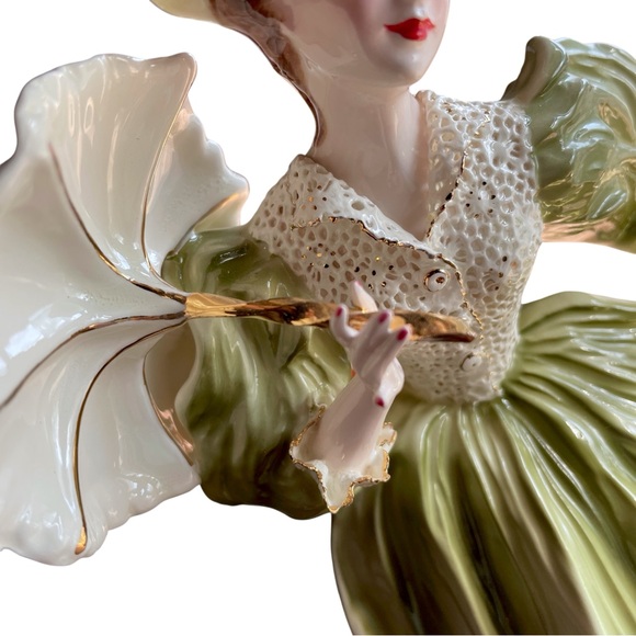 Florence Ceramics “Amber” Porcelain Figurine Moss Dress Lace Bodice vintage ‘57 - Picture 6 of 15